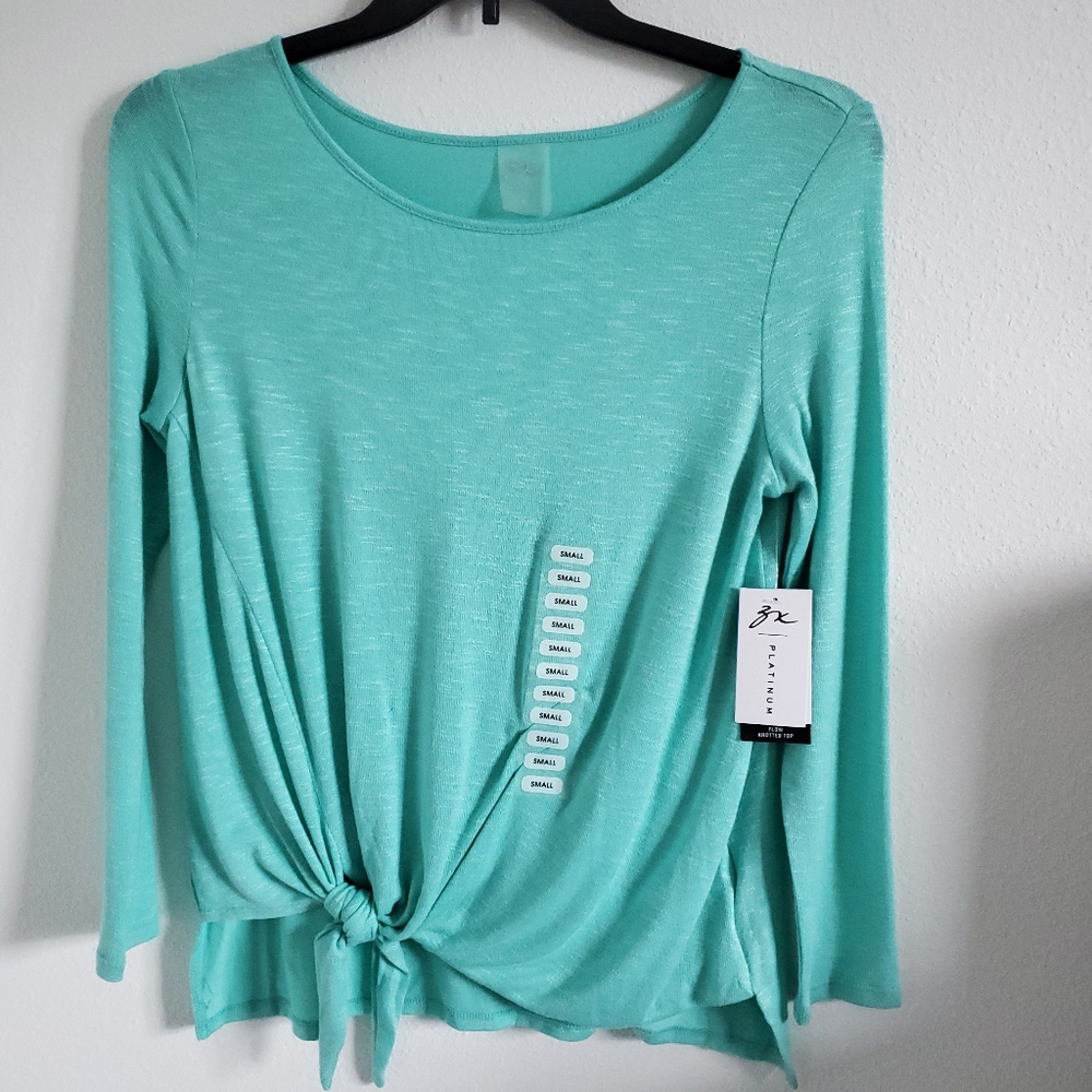 Zeroxposur Jade Flow Knotted Top